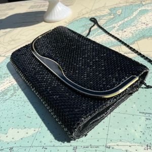 Vintage Black Metal Mesh Purse